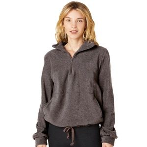 Beyond Yoga New Terrain Pullover in Raisin
